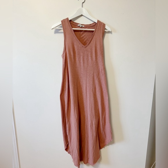 Z Supply 100% coton v neck maxi summer dress in pink size xsmall - Picture 5 of 8